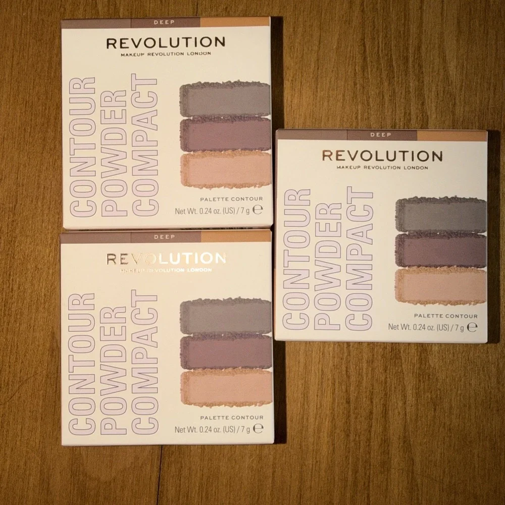 NEW Revolution London Contour Powder Compact Deep 0.24oz Palette, CASE PACK OF 3